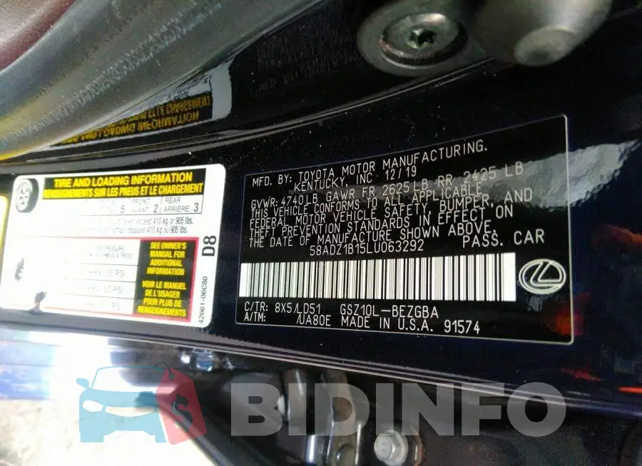 58ADZ1B15LU063292 Photo# 9