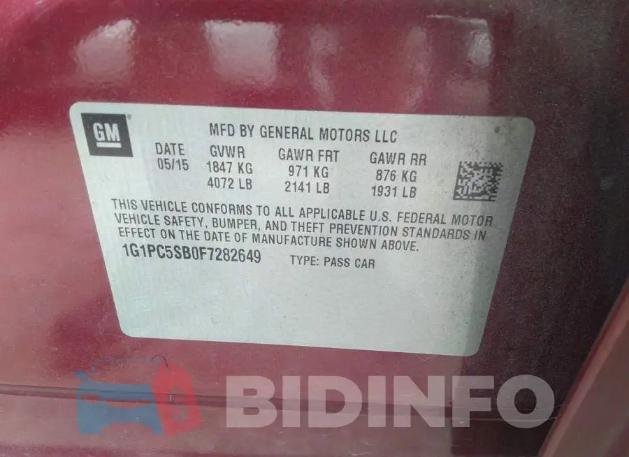 1G1PC5SB0F7282649 Photo# 9