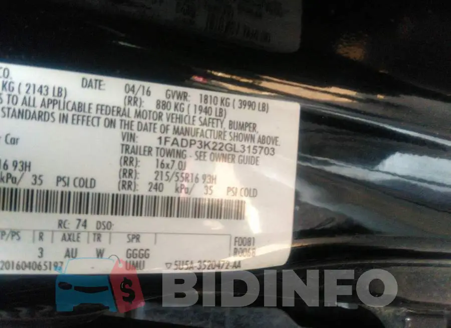 1FADP3K22GL315703 Photo# 9