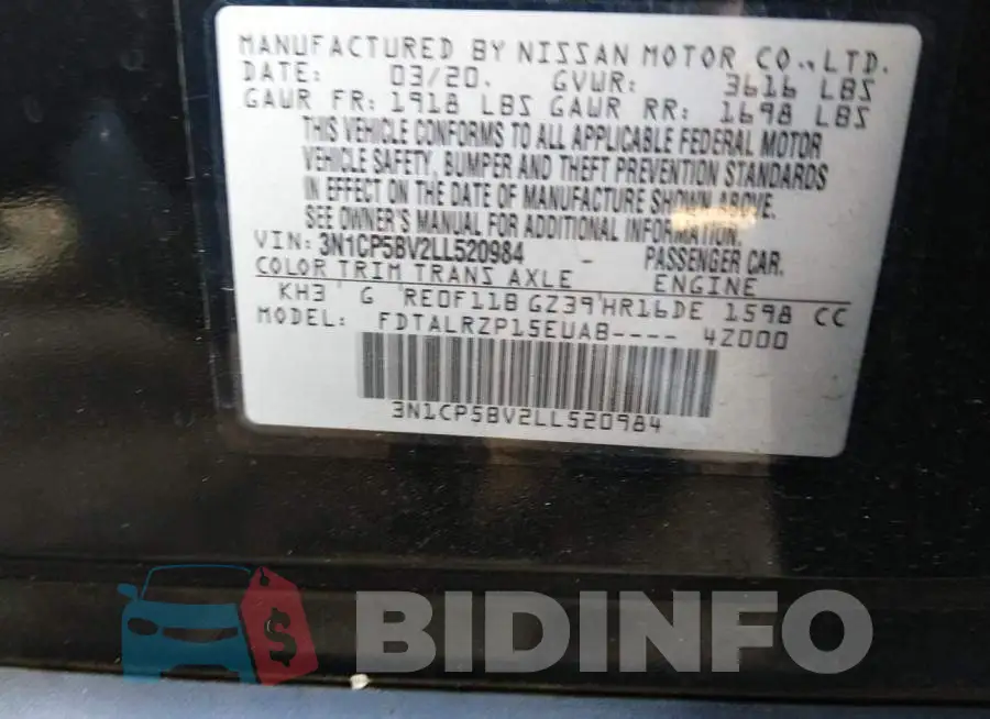 3N1CP5BV2LL520984 Photo# 9
