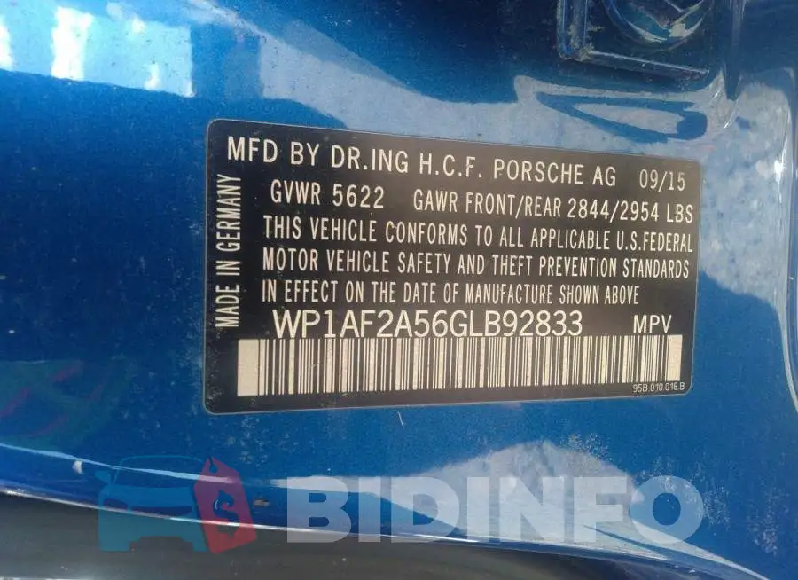 WP1AF2A56GLB92833 Photo# 9