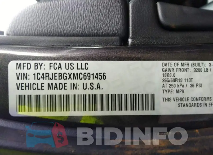 1C4RJEBGXMC691456 Photo# 9
