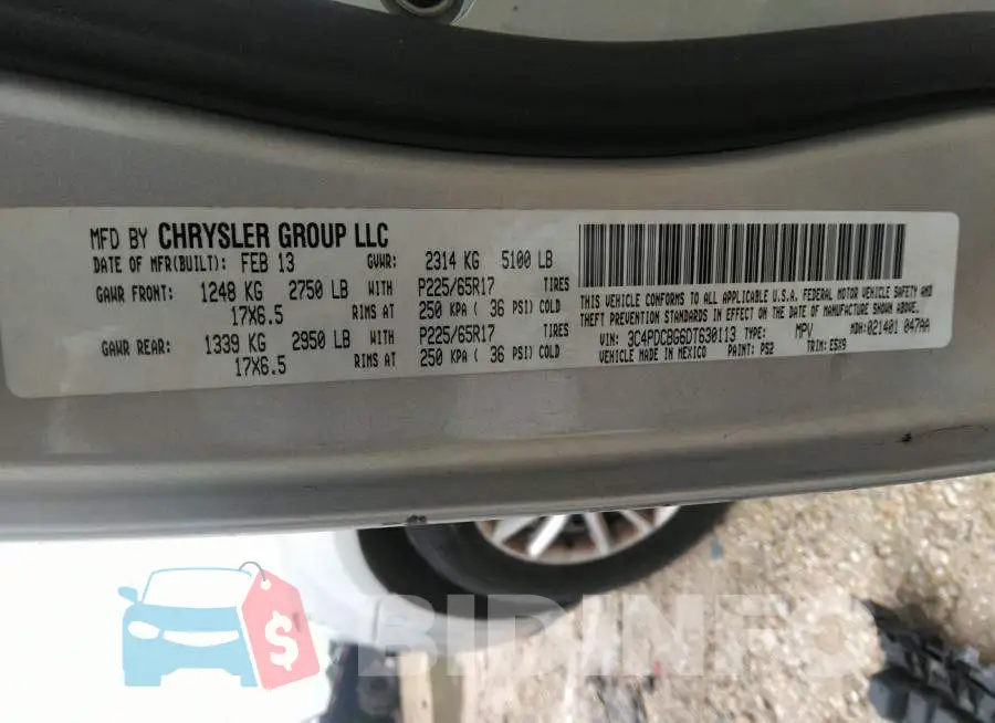 3C4PDCBG6DT630113 Photo# 9