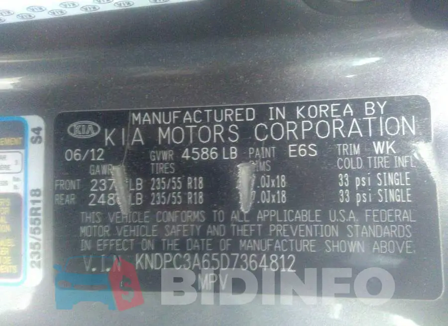 KNDPC3A65D7364812 Photo# 9