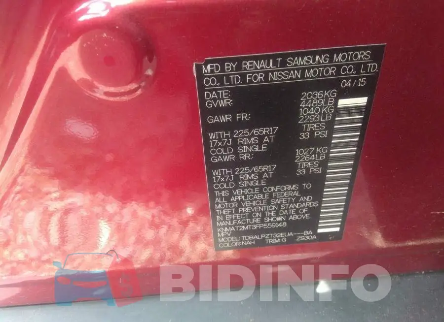 KNMAT2MT3FP559148 Photo# 9