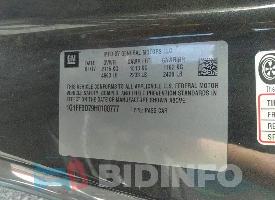 1G1FF3D79H0180777 Photo# 9