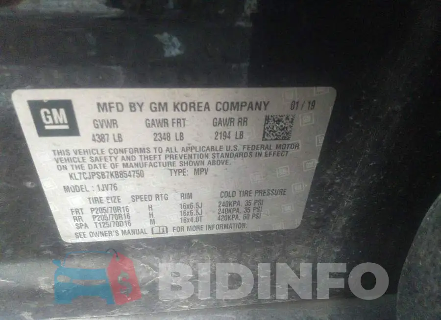 KL7CJPSB7KB854750 Photo# 9