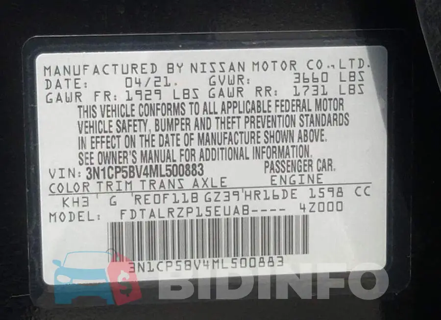 3N1CP5BV4ML500883 Photo# 9