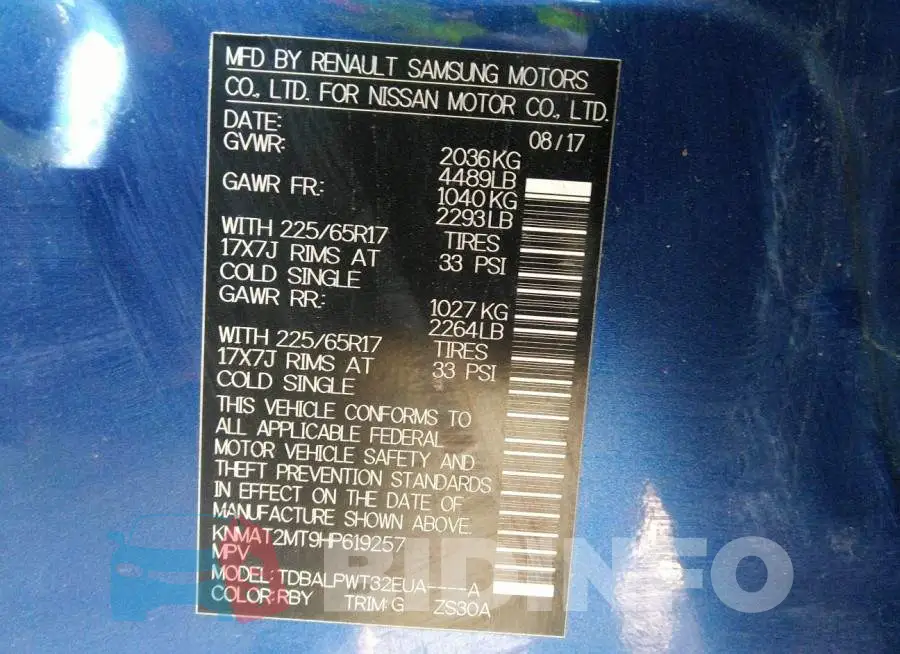KNMAT2MT9HP619257 Photo# 9