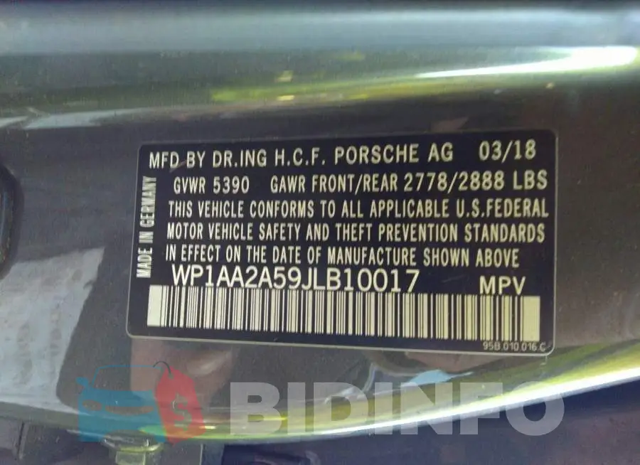 WP1AA2A59JLB10017 Photo# 9