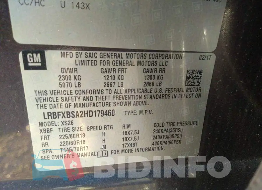 LRBFXBSA2HD179460 Photo# 9