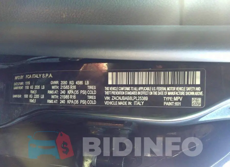 ZACNJBAB8LPL25389 Photo# 9