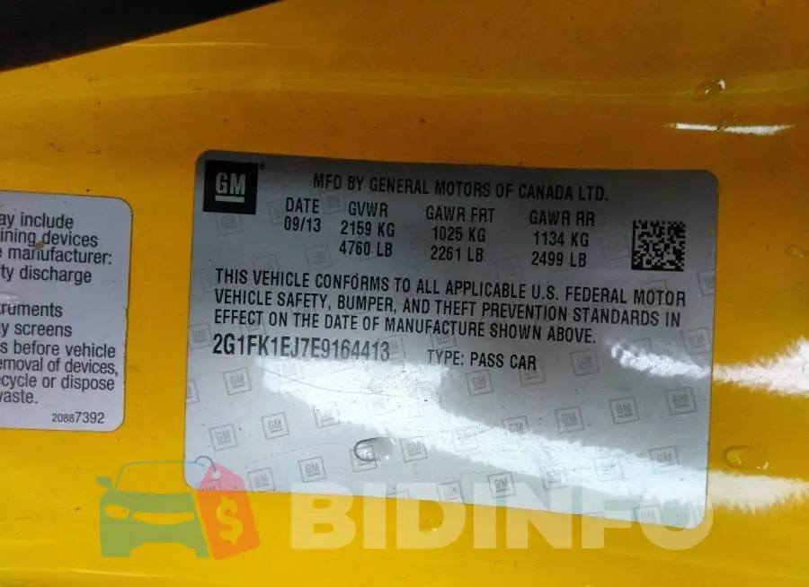 2G1FK1EJ7E9164413 Photo# 9