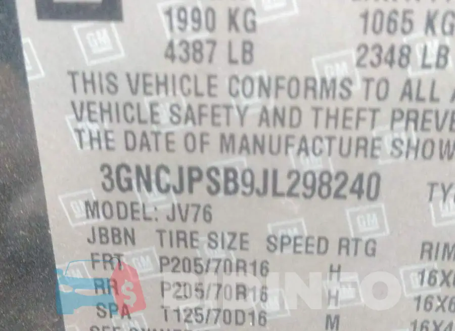 3GNCJPSB9JL298240 Photo# 9
