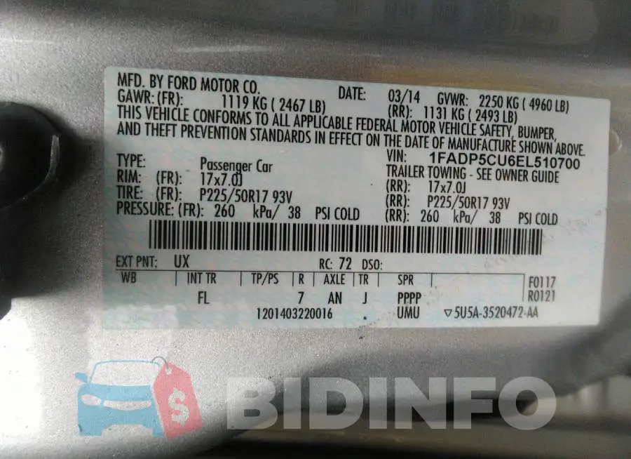1FADP5CU6EL510700 Photo# 9