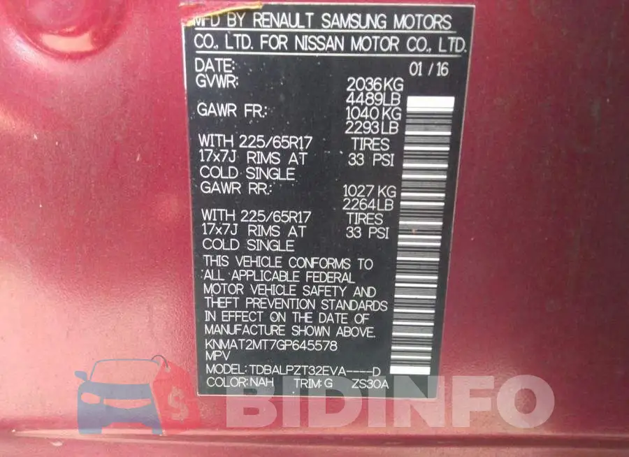 KNMAT2MT7GP645578 Photo# 9