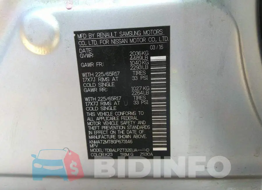 KNMAT2MT8GP673146 Photo# 9