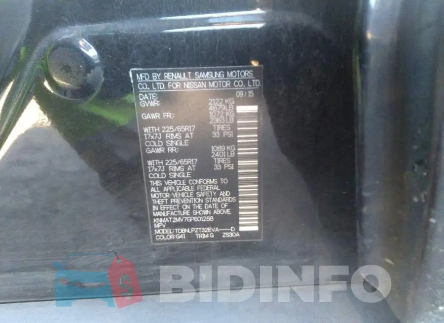 KNMAT2MV7GP601288 Photo# 9