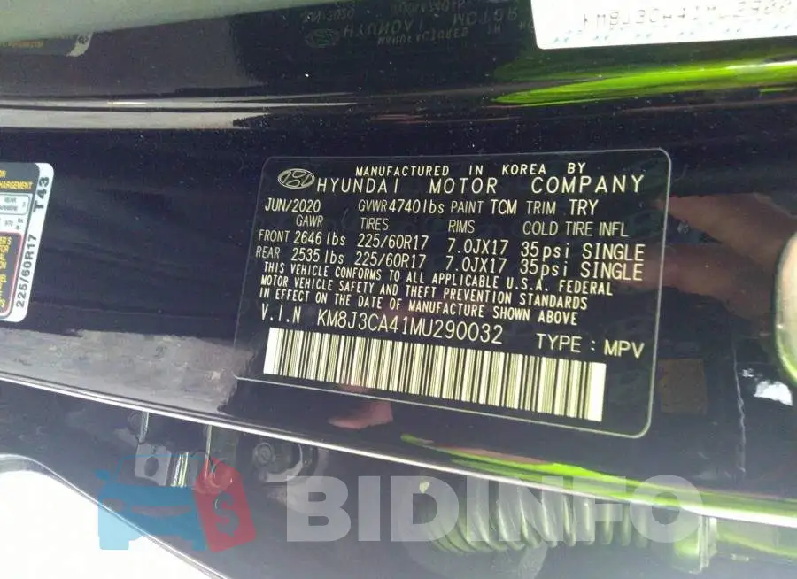 KM8J3CA41MU290032 Photo# 9