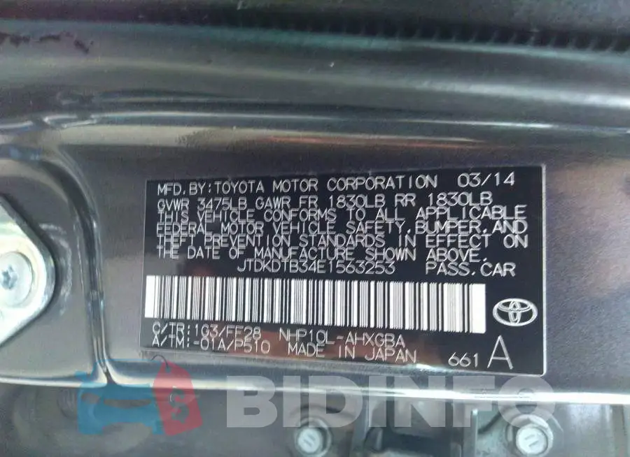 JTDKDTB34E1563253 Photo# 8