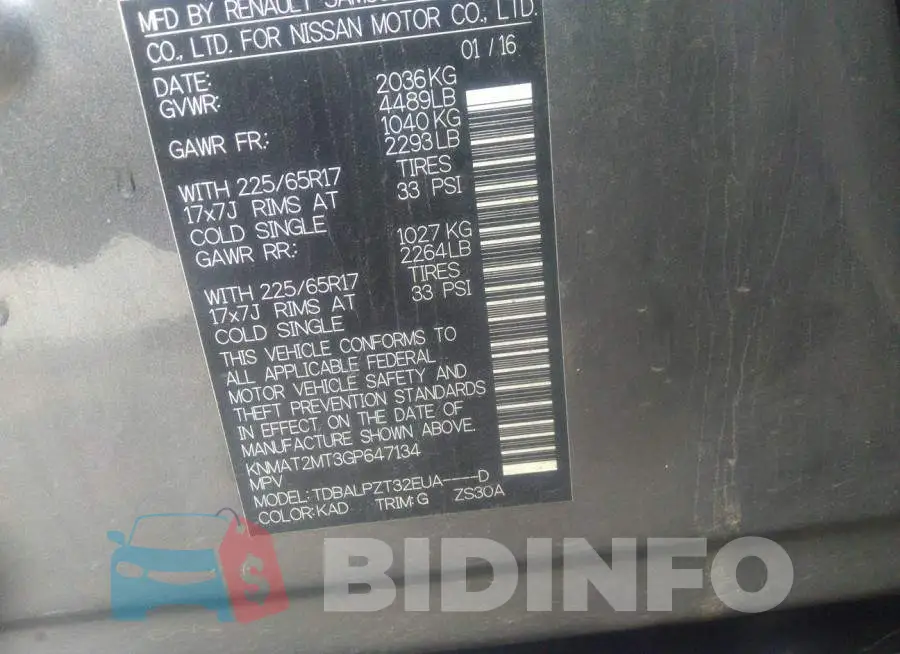 KNMAT2MT3GP647134 Photo# 9