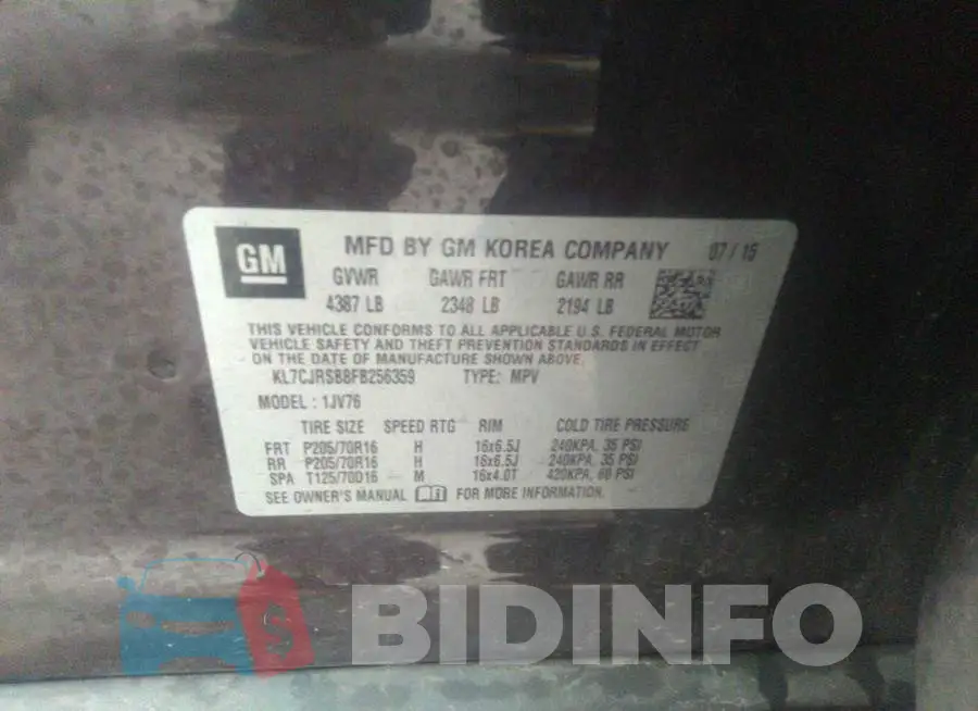 KL7CJRSB8FB256359 Photo# 9