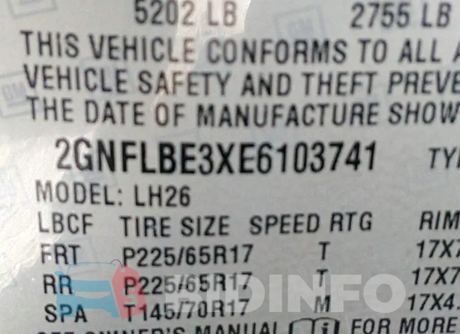 2GNFLBE3XE6103741 Photo# 9