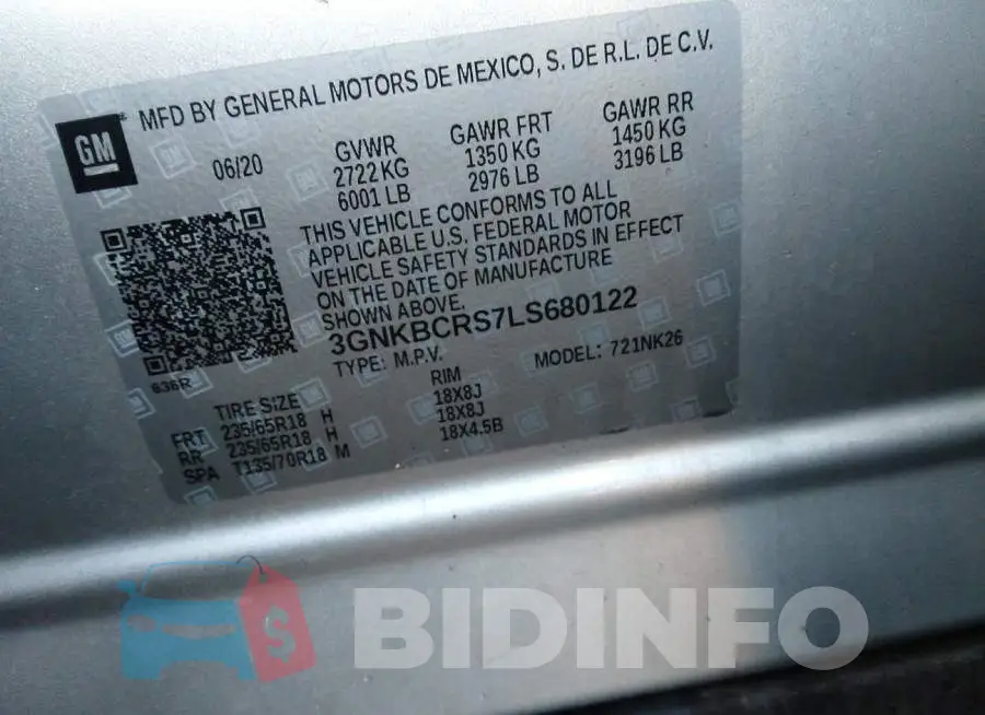 3GNKBCRS7LS680122 Photo# 9