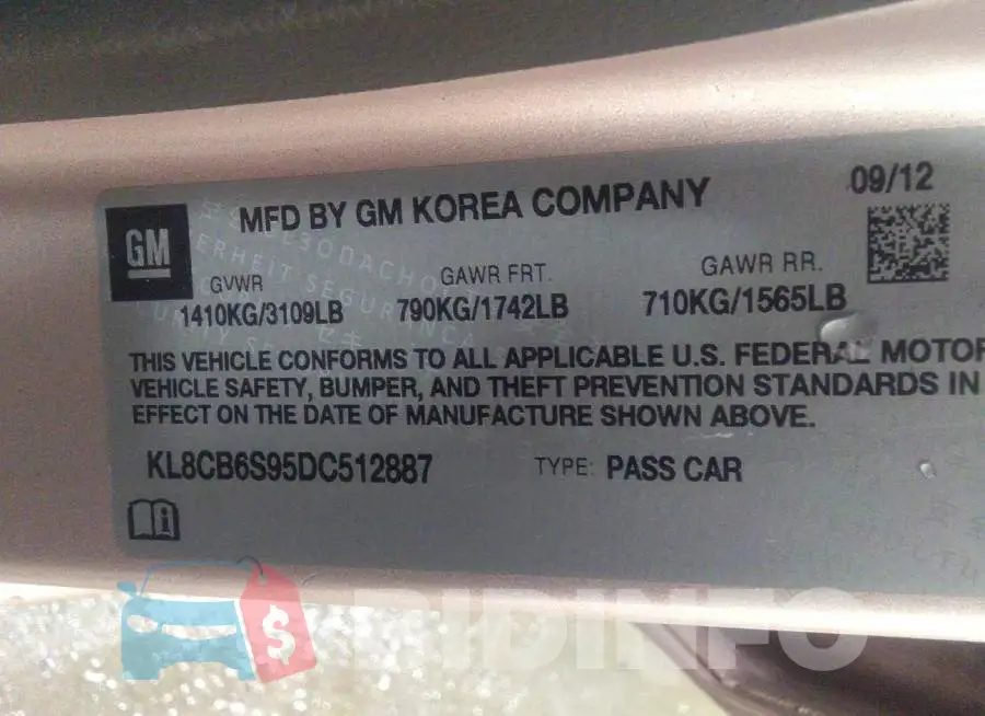 KL8CB6S95DC512887 Photo# 9
