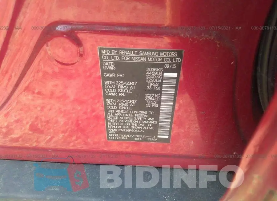 KNMAT2MT2GP605425 Photo# 9