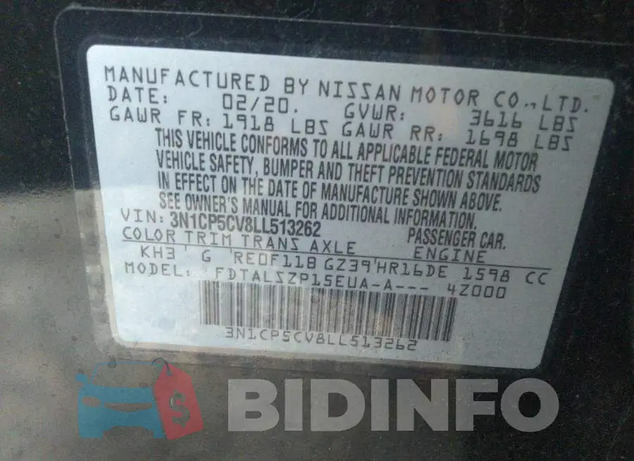 3N1CP5CV8LL513262 Photo# 9