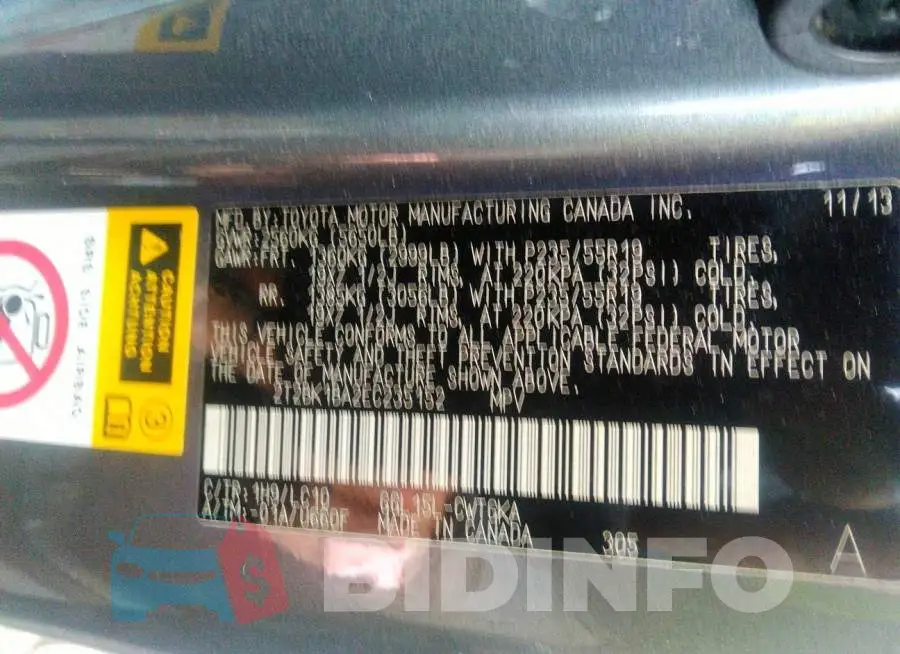 2T2BK1BA2EC235152 Photo# 9