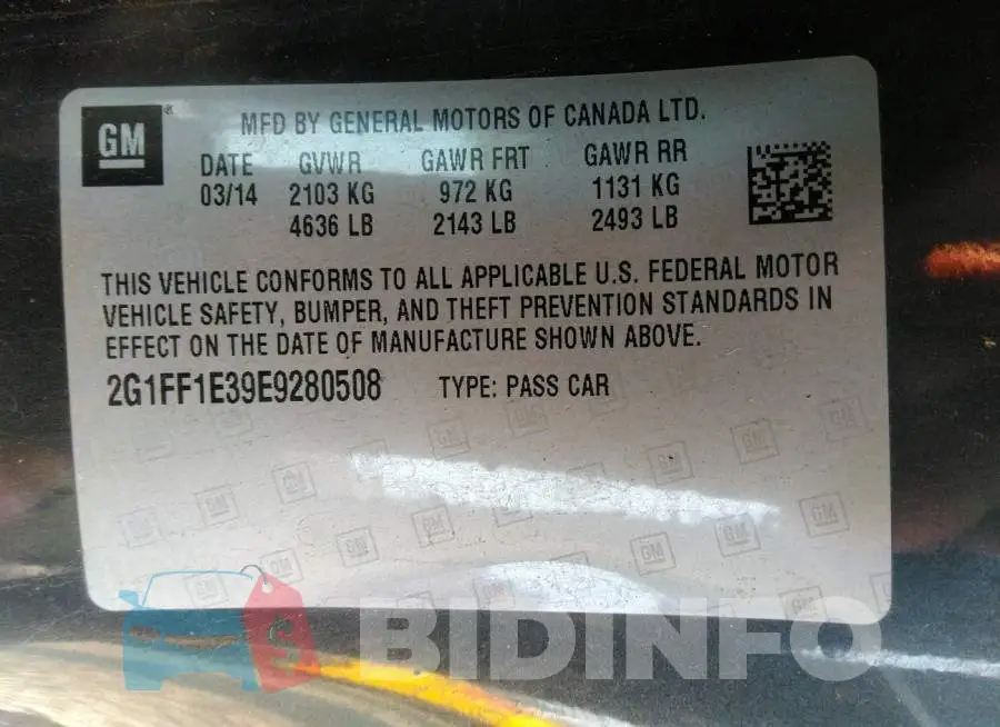 2G1FF1E39E9280508 Photo# 9
