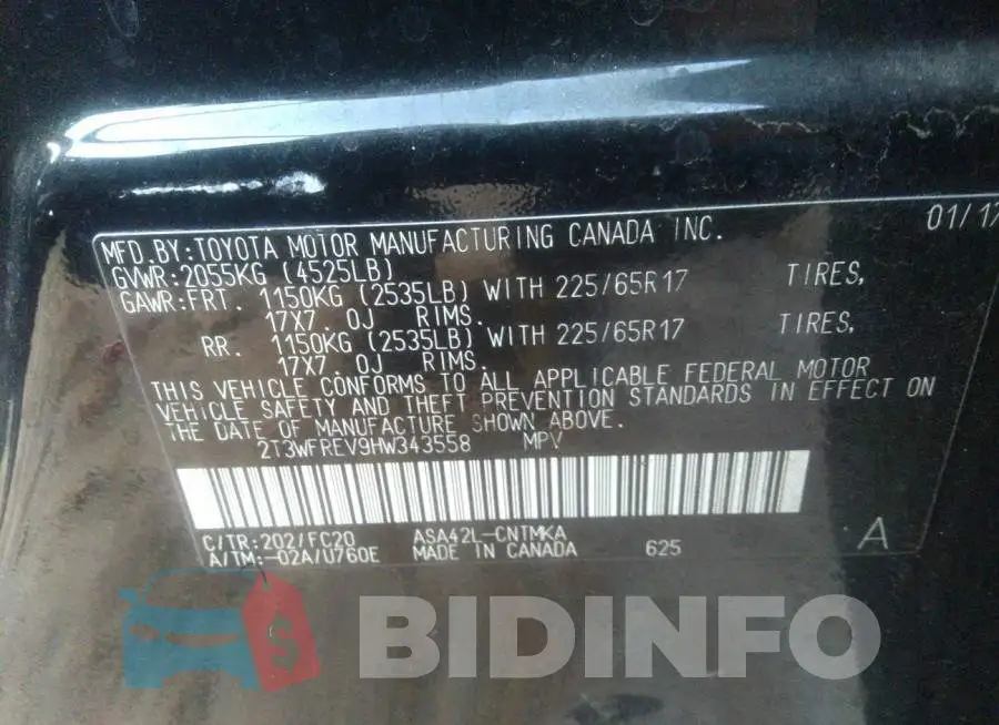 2T3WFREV9HW343558 Photo# 9