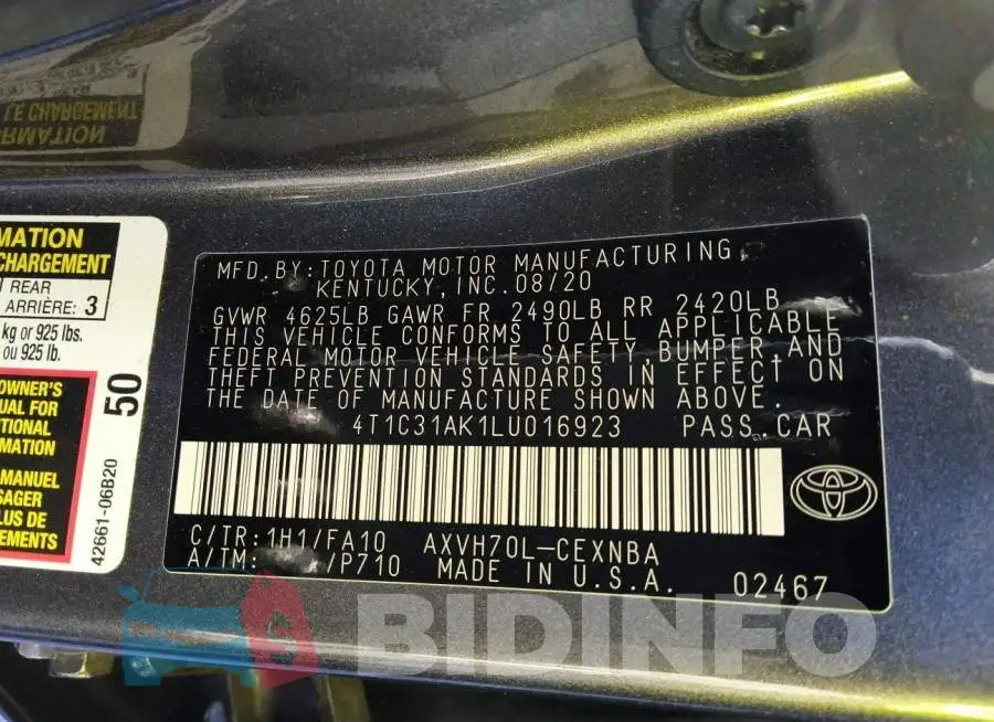 4T1C31AK1LU016923 Photo# 9