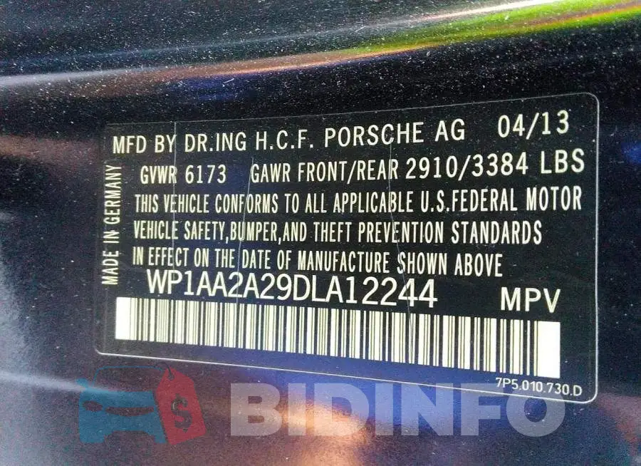 WP1AA2A29DLA12244 Photo# 9