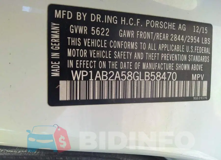 WP1AB2A58GLB58470 Photo# 9