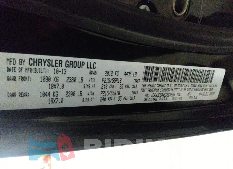1C4NJCEA4ED666803 Photo# 9