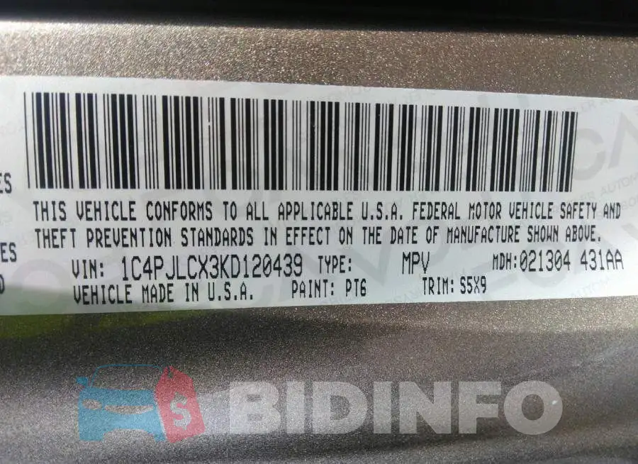 1C4PJLCX3KD120439 Photo# 9