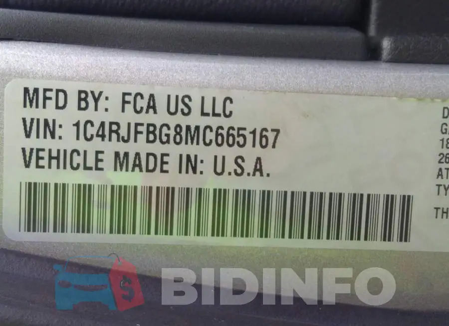 1C4RJFBG8MC665167 Photo# 9