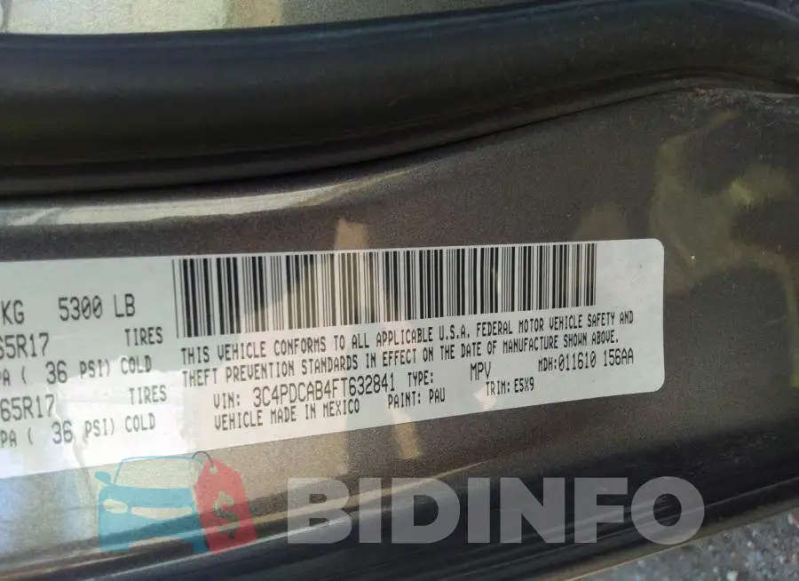 3C4PDCAB4FT632841 Photo# 9