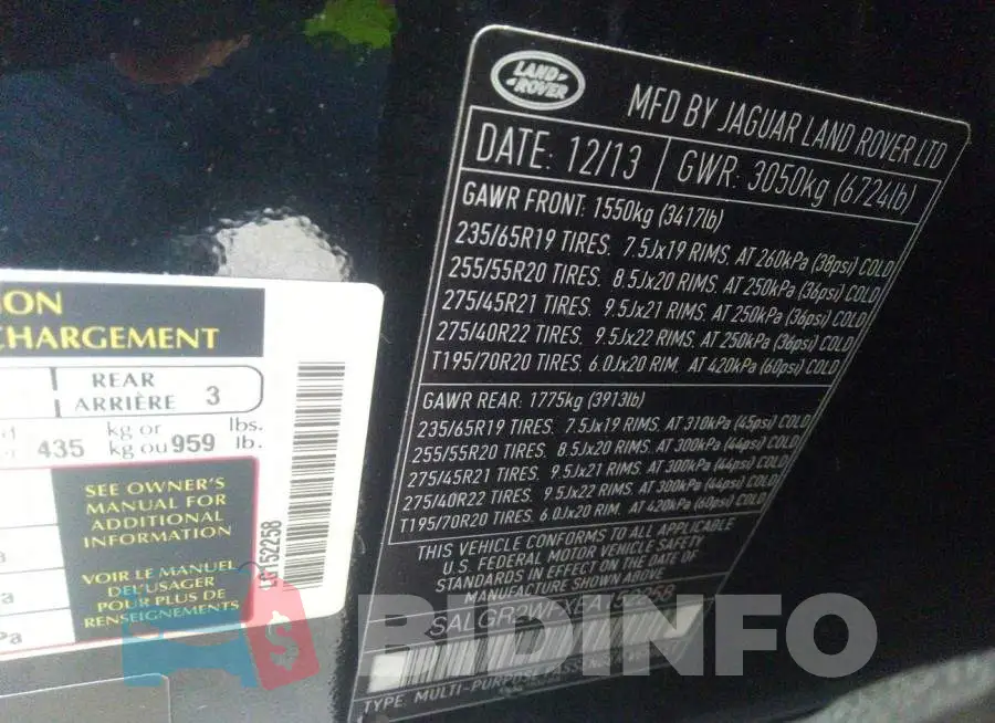 SALGR2WFXEA152258 Photo# 9