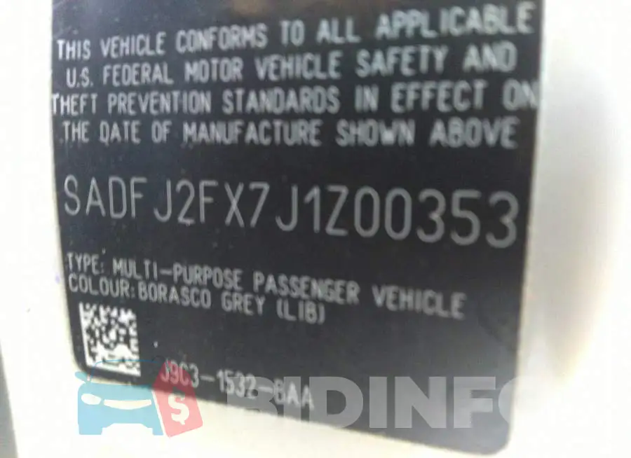 SADFJ2FX7J1Z00353 Photo# 9