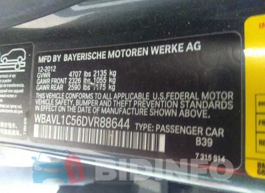 WBAVL1C56DVR88644 Photo# 9