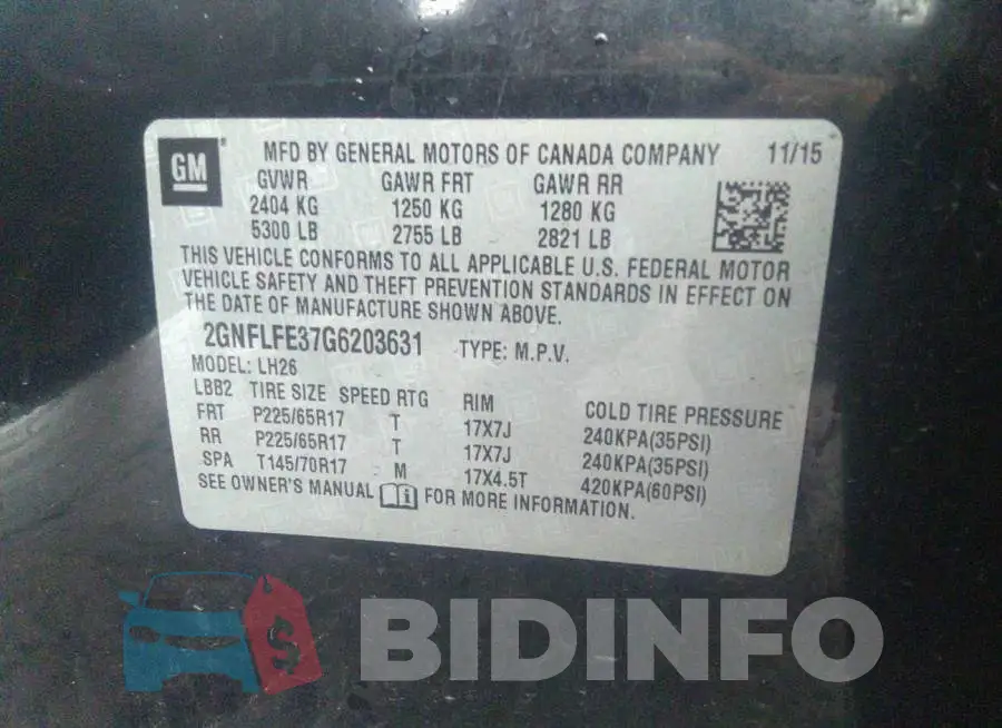 2GNFLFE37G6203631 Photo# 9