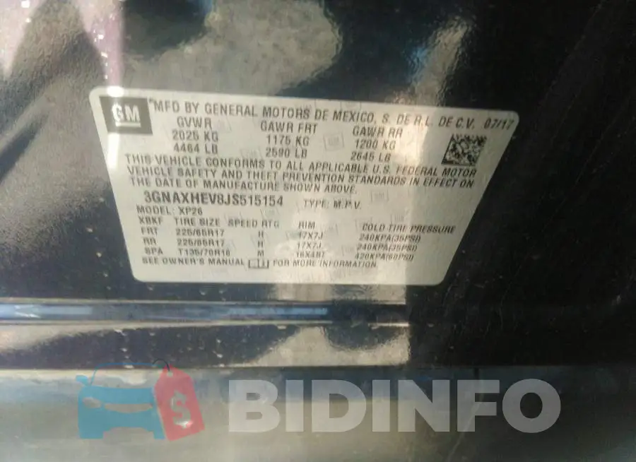 3GNAXHEV8JS515154 Photo# 9