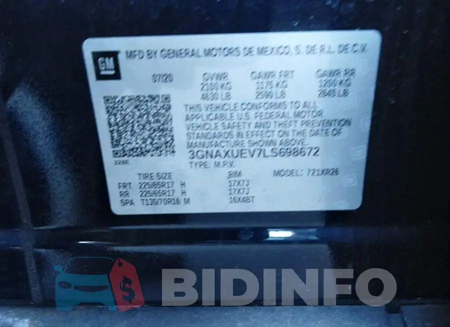 3GNAXUEV7LS698672 Photo# 9