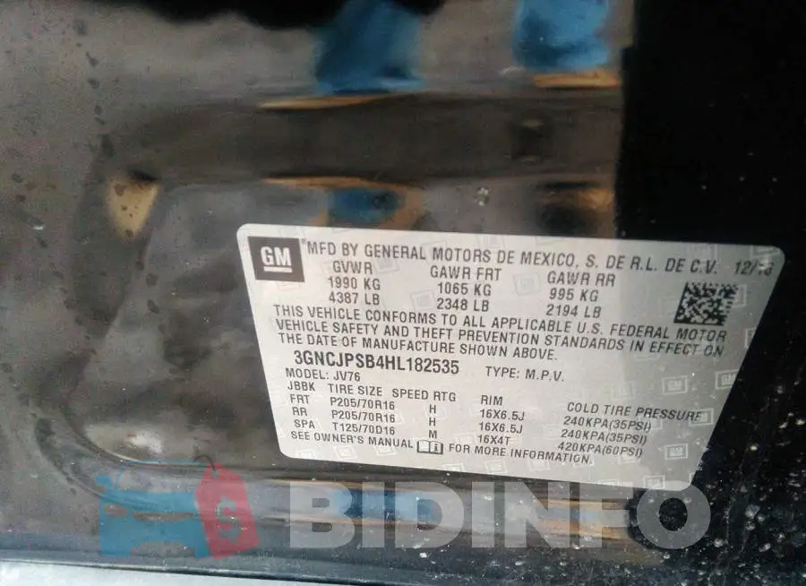 3GNCJPSB4HL182535 Photo# 9