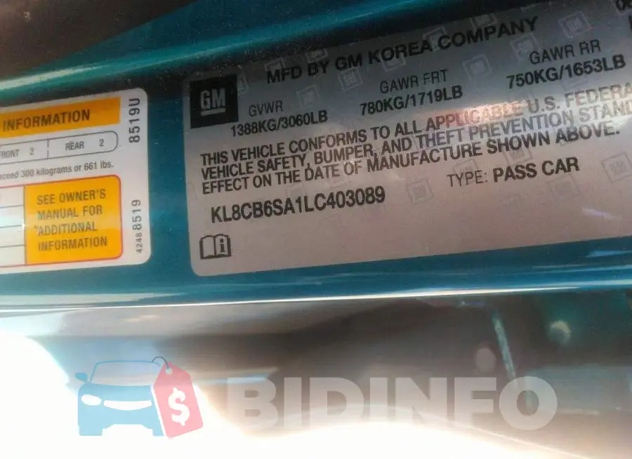 KL8CB6SA1LC403089 Photo# 9
