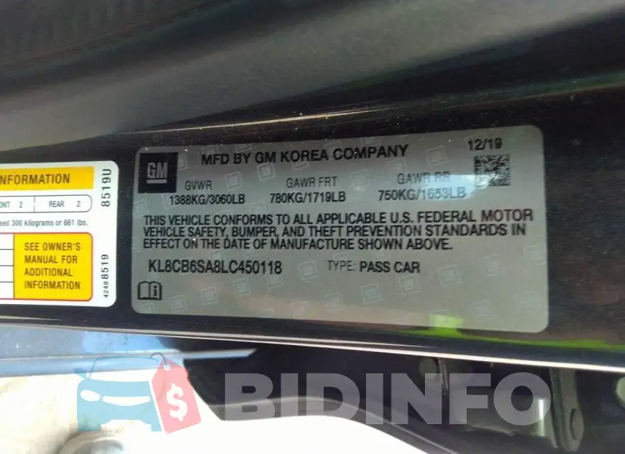 KL8CB6SA8LC450118 Photo# 9